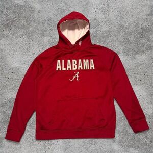 Alabama Crimson Tide Sweatshirt Mens Large Red Pullover Hoodie Embroidered Logo